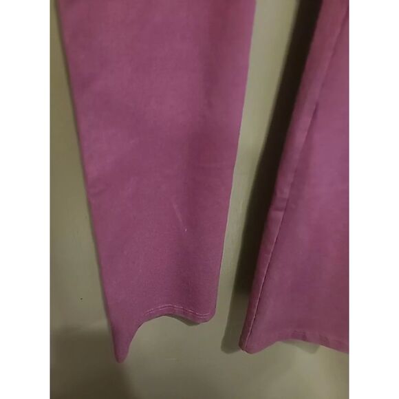 Fishers Finery Size L Tall Organic Cotton Blend Leggings Red Yoga Straight Leg - Picture 4 of 9